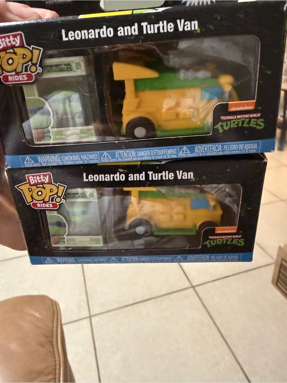 Set of 2️⃣ Funko Pop! Rides Leonardo with Yellow and Green Turtle Van